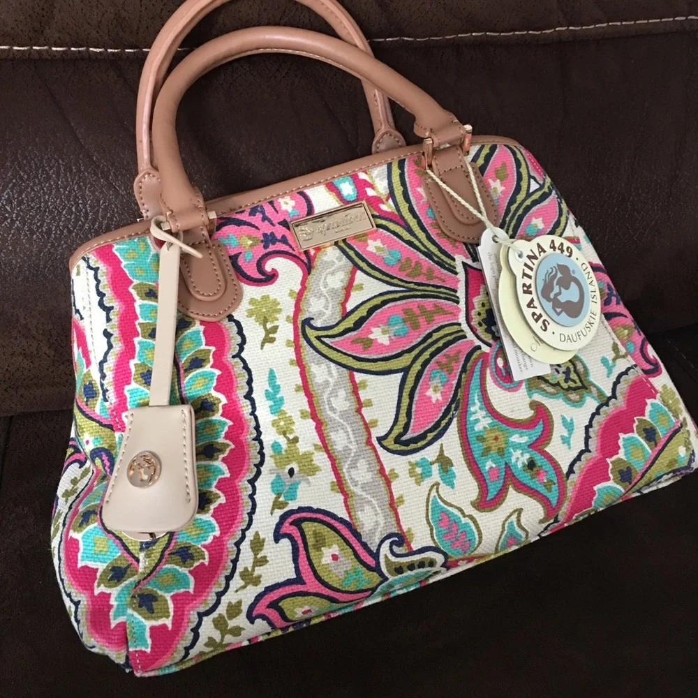 Spartina NEW!!!!! Salt Meadow Grace Satchel - Picture 8 of 11
